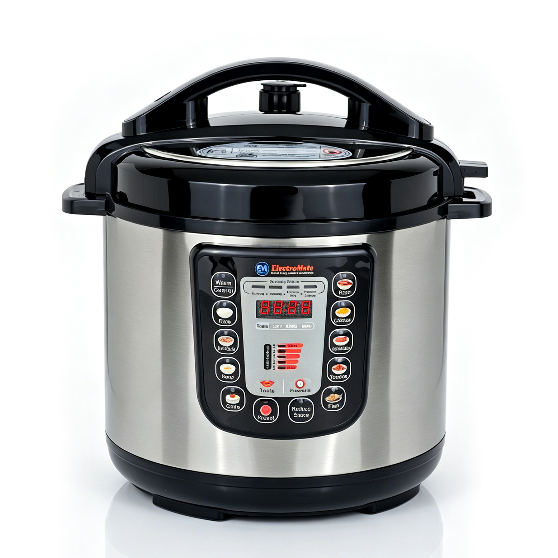 EM Electric Pressure Cooker 6 Litres, Non-Stick - 12 in 1 Multi-functional, Rice, Beans, Meat Cooker EPC02