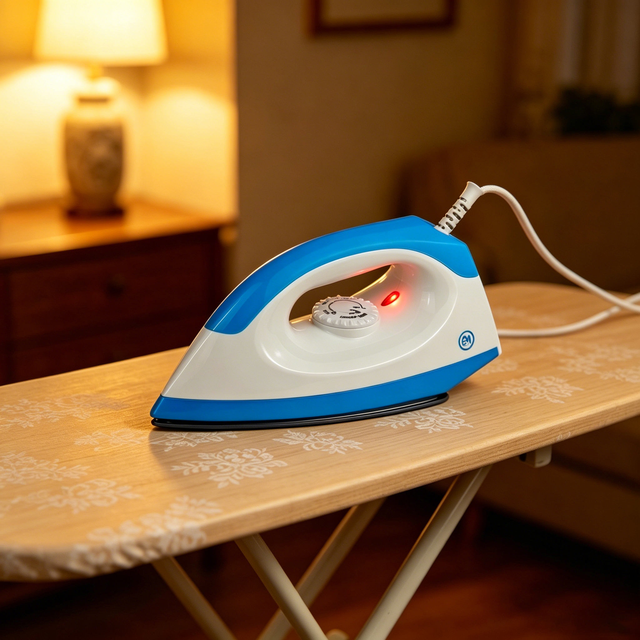 EM Dry Iron Box 1000W with 5-Gear Temperature Control – Lightweight, Non-Stick Soleplate for Fast & Efficient Ironing  ElectroMate