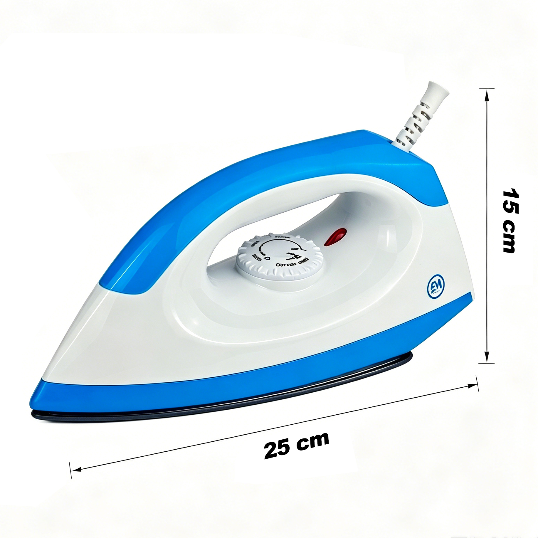 EM Dry Iron Box 1000W with 5-Gear Temperature Control – Lightweight, Non-Stick Soleplate for Fast & Efficient Ironing  ElectroMate