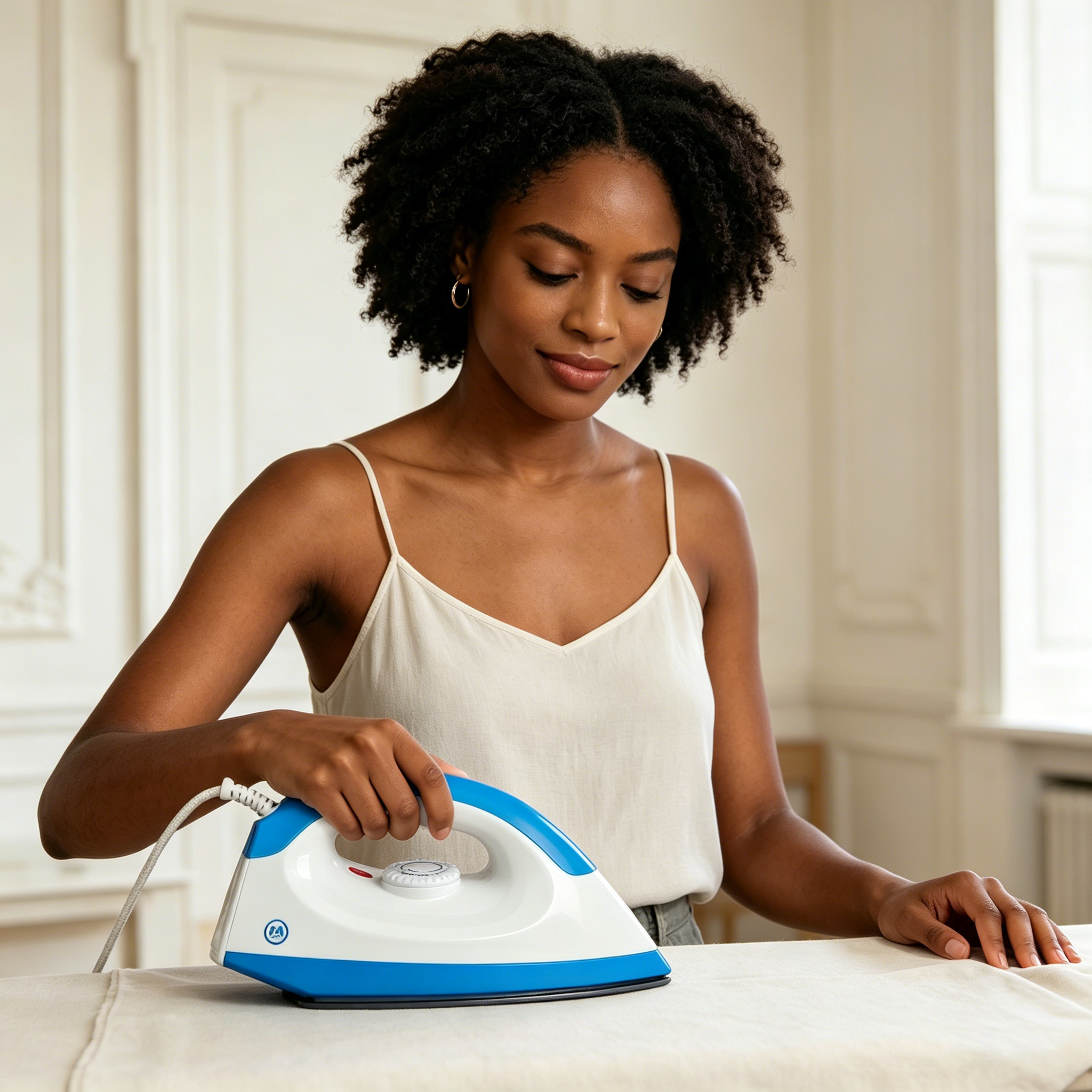 EM Dry Iron Box 1000W with 5-Gear Temperature Control – Lightweight, Non-Stick Soleplate for Fast & Efficient Ironing  ElectroMate