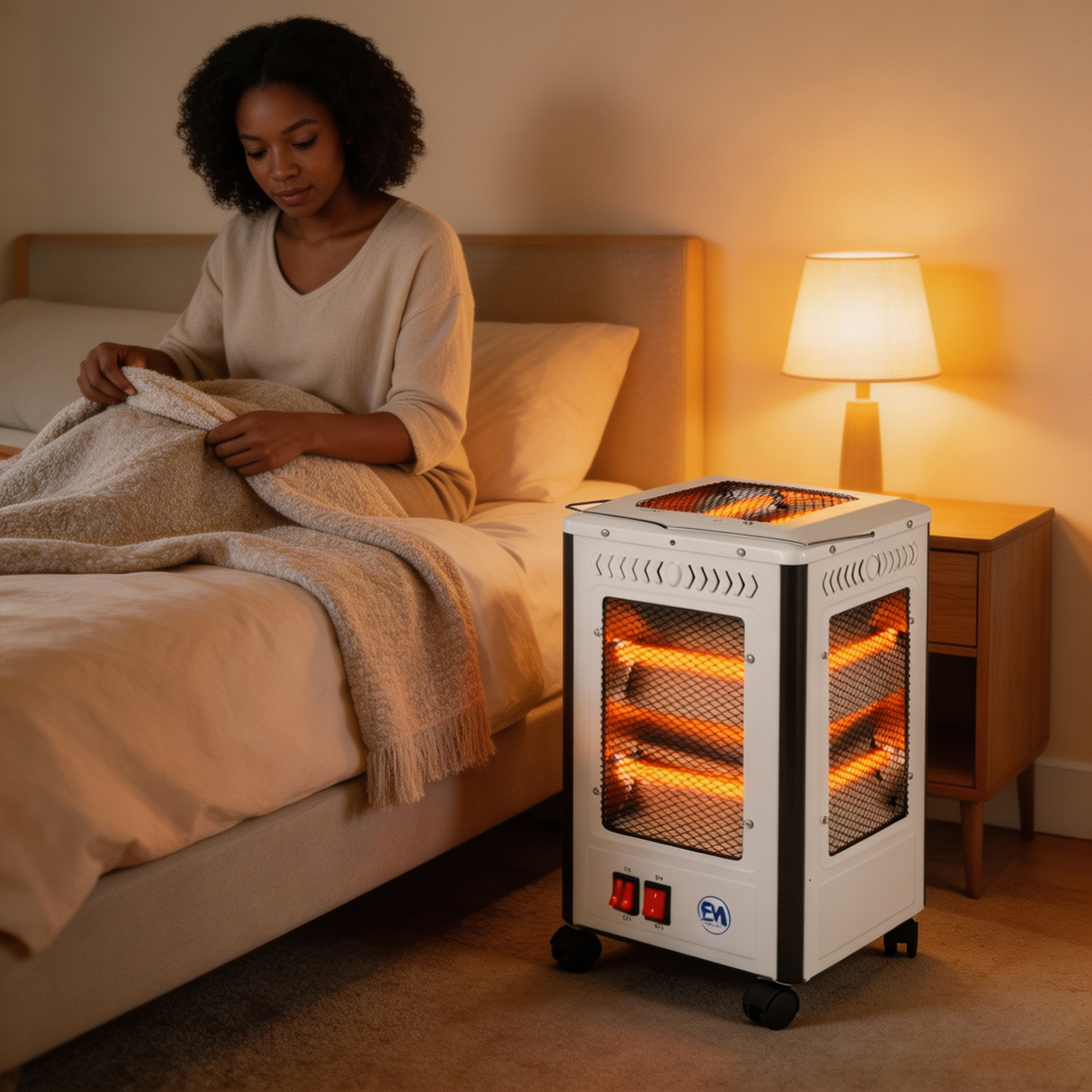 EM quartz heater with 5 heat settings 2000W Room Heater – High-Power Portable Electric Quartz Heater for Fast & Efficient Indoor Heating