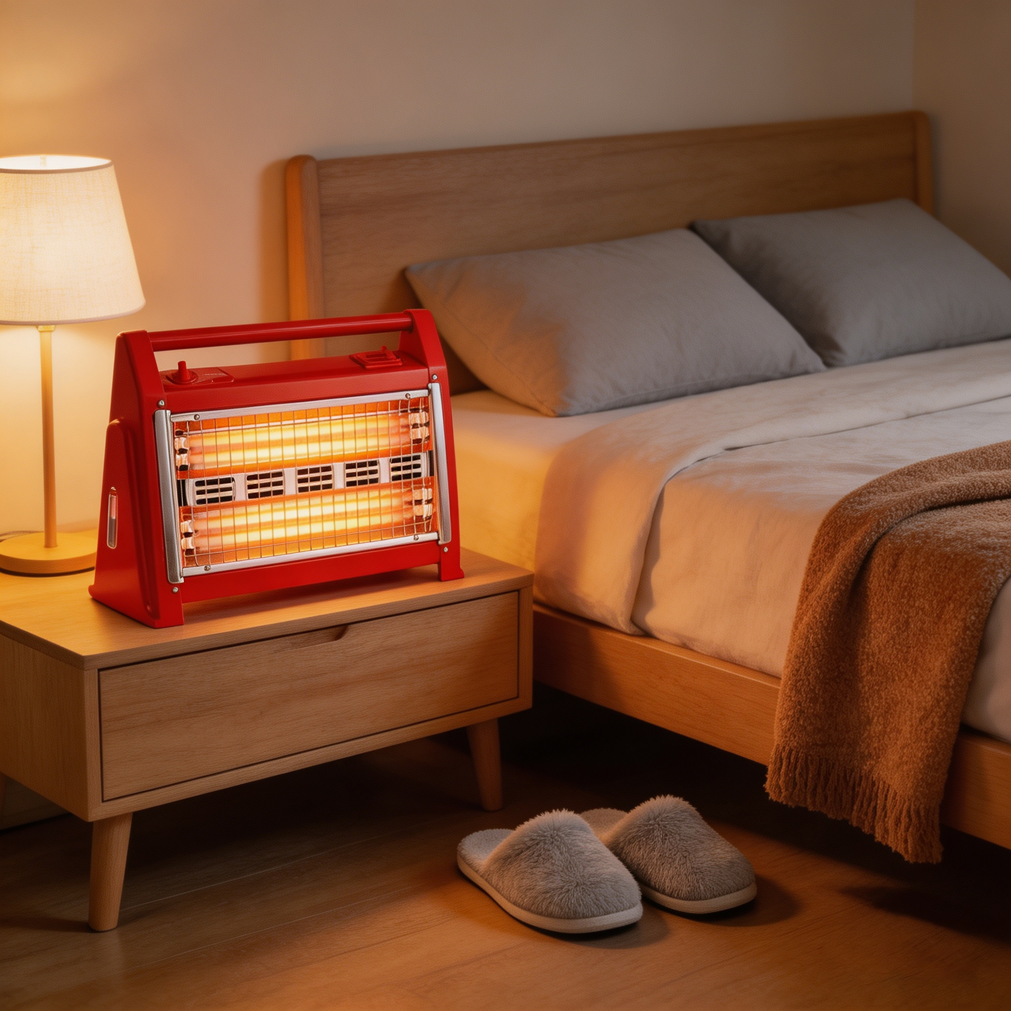 EM 1600W 3 in 1 Electric Infrared Heater Quartz Heater with Humidifier, Tube 400w Fan Room Heater, 2 Heat settings, Cool /warm / hot wind for selection. Power indicator light, Adjustable thermostat