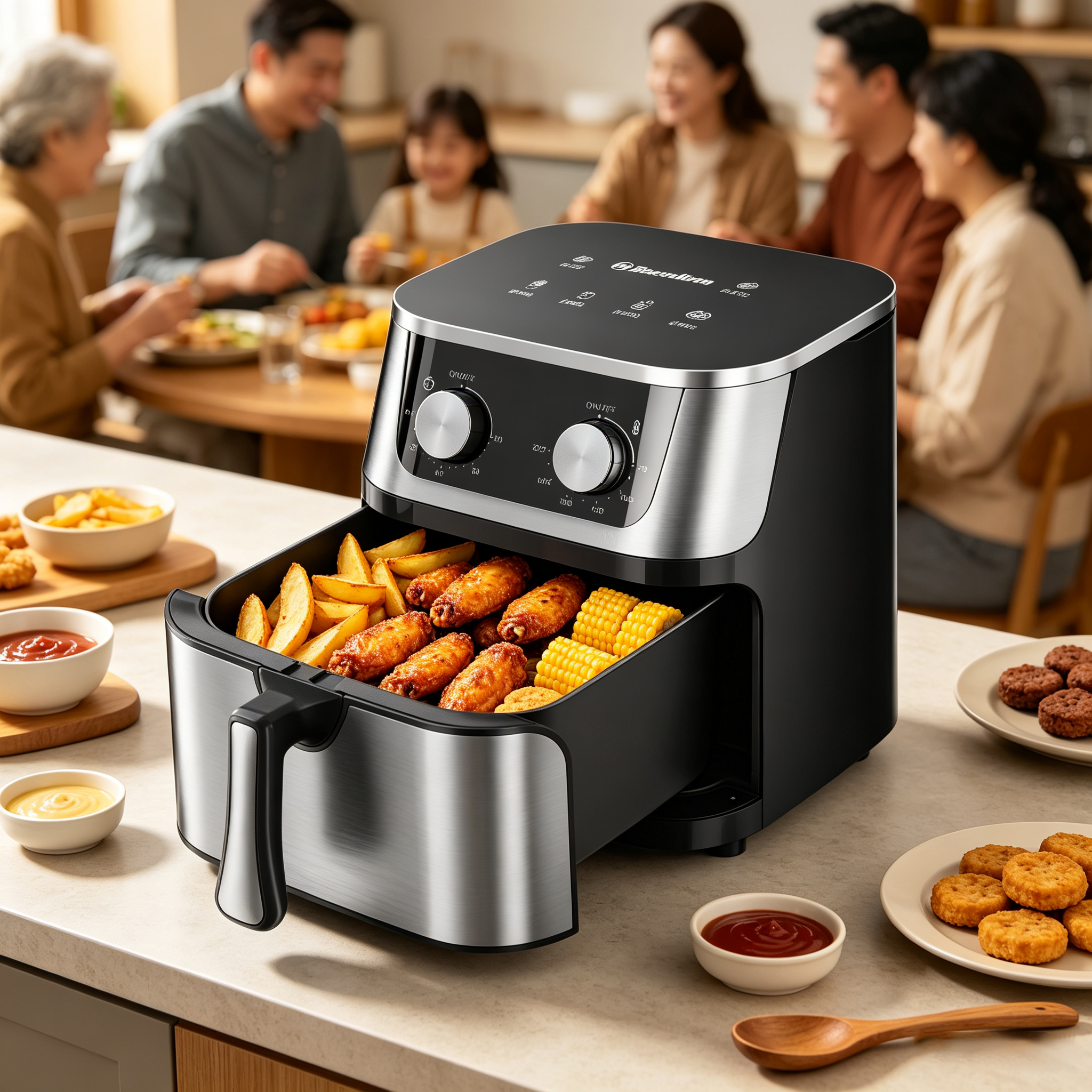 EM Air Fryer 10L multifunctional Electromate Air fryer oven airfryer with  extra large airfryer with manual control AF03