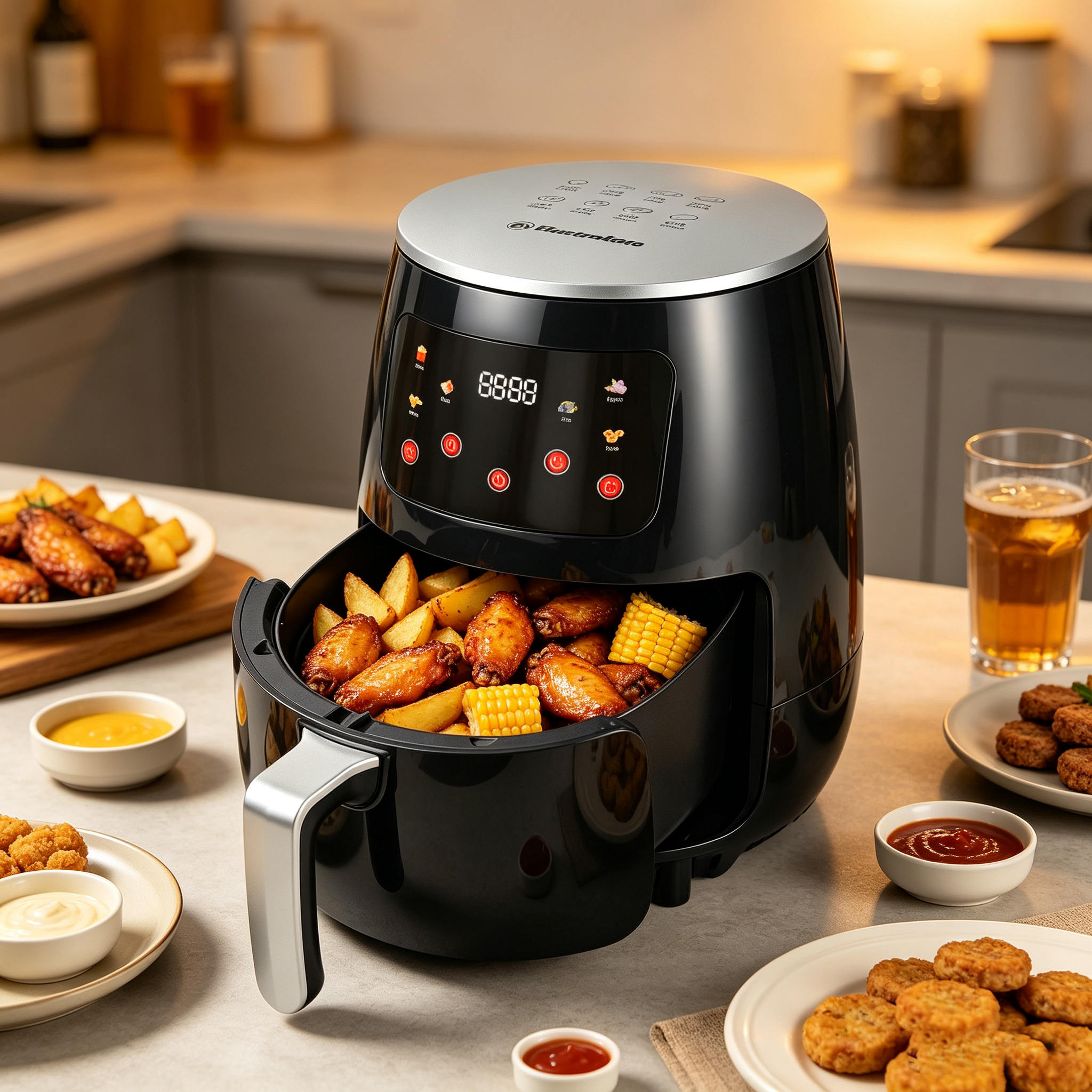 EM Air Fryer 5L multifunctional Electromate Air fryer oven airfryer with  extra large airfryer with manual control AF01