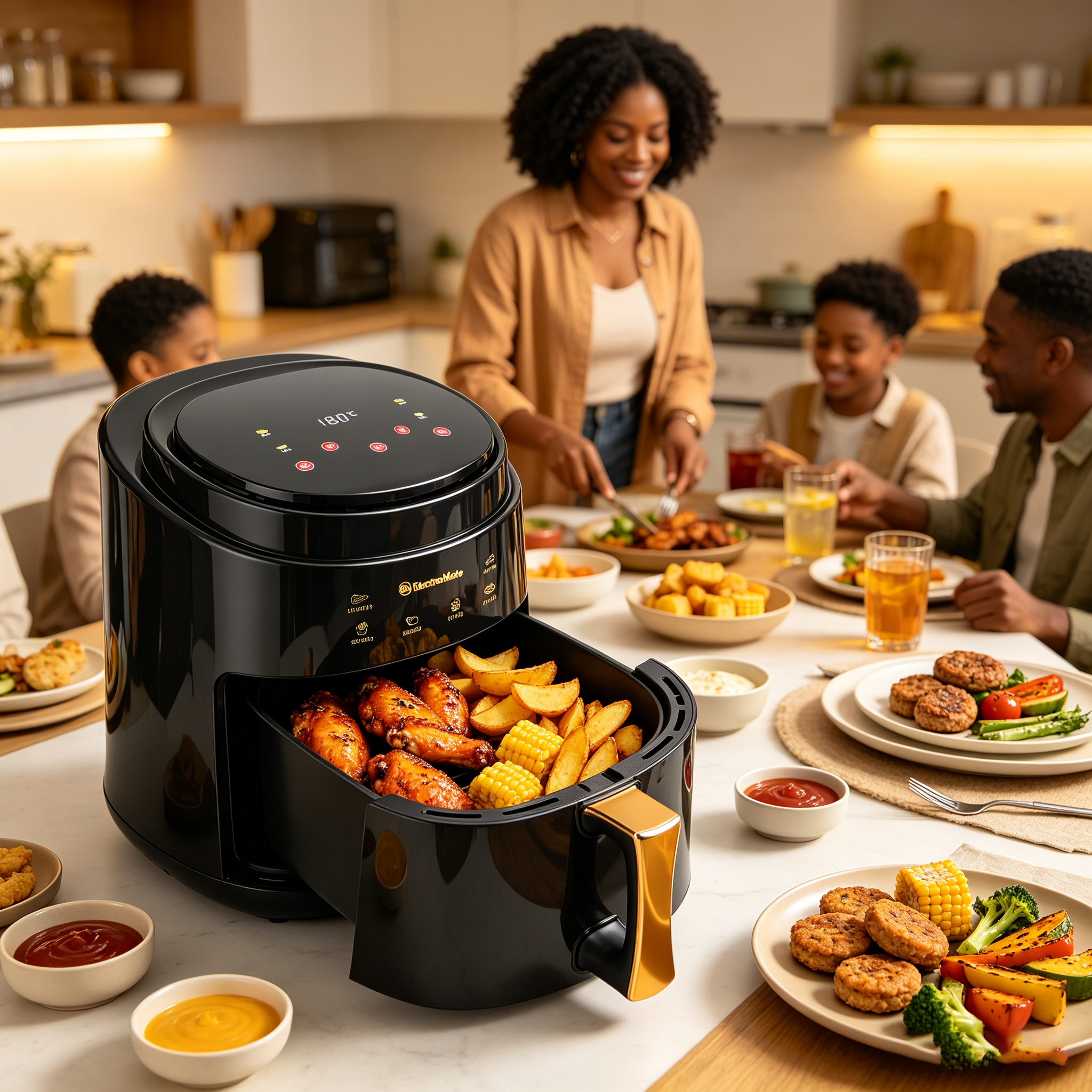 EM Air Fryer 6L multifunctional Electromate Air fryer oven airfryer with  extra large airfryer with manual control AF02