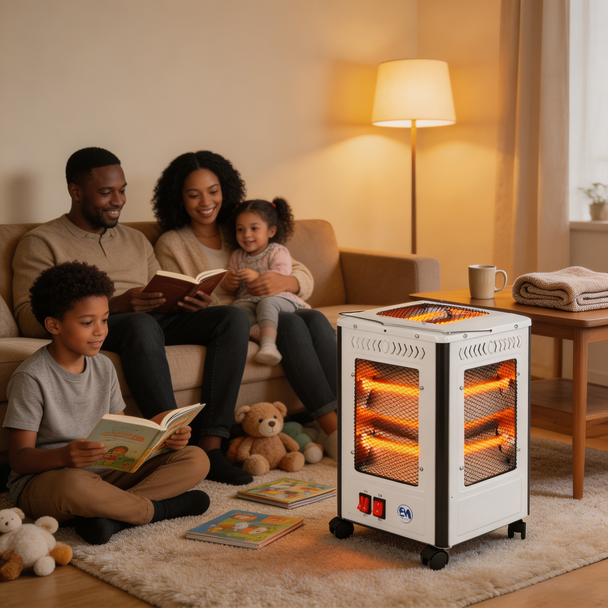EM quartz heater with 5 heat settings 2000W Room Heater – High-Power Portable Electric Quartz Heater for Fast & Efficient Indoor Heating