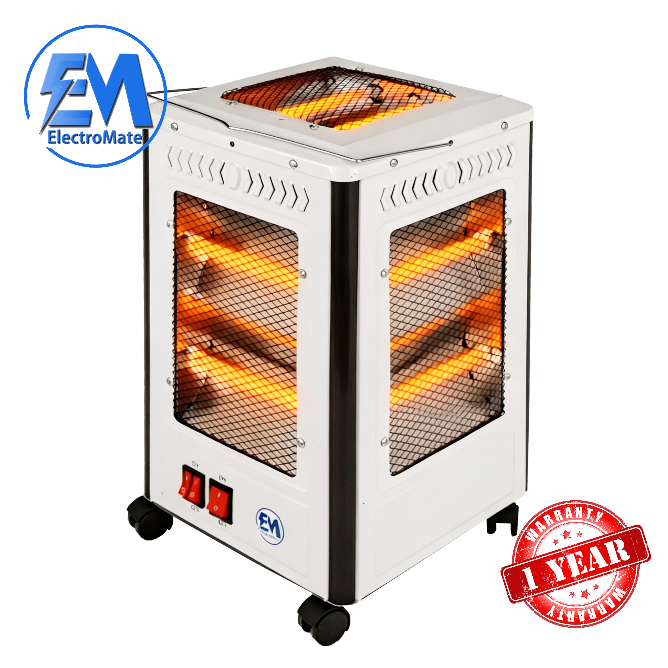 EM quartz heater with 5 heat settings 2000W Room Heater – High-Power Portable Electric Quartz Heater for Fast & Efficient Indoor Heating