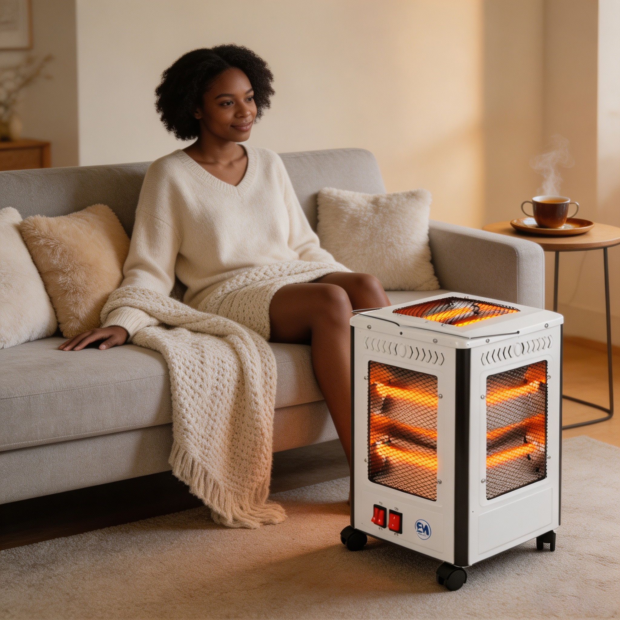 EM quartz heater with 5 heat settings 2000W Room Heater – High-Power Portable Electric Quartz Heater for Fast & Efficient Indoor Heating