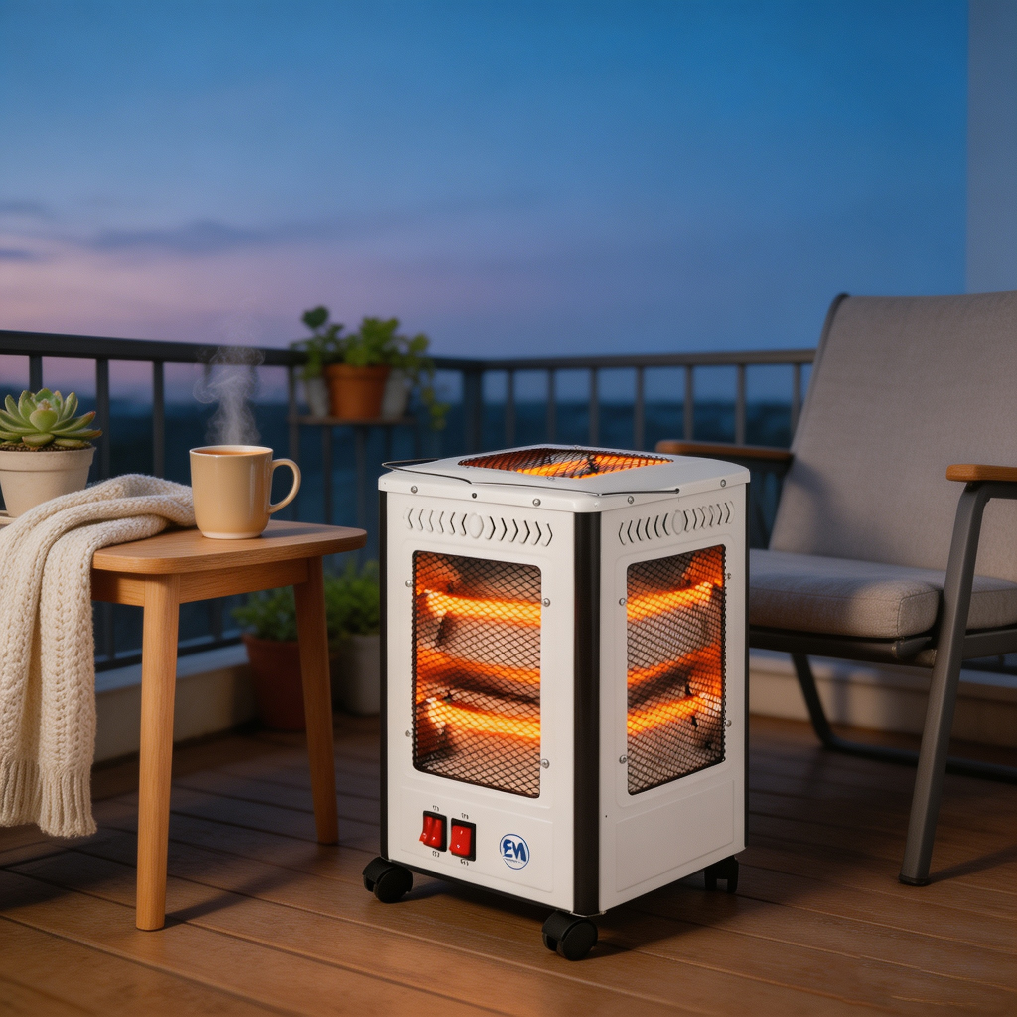 EM quartz heater with 5 heat settings 2000W Room Heater – High-Power Portable Electric Quartz Heater for Fast & Efficient Indoor Heating