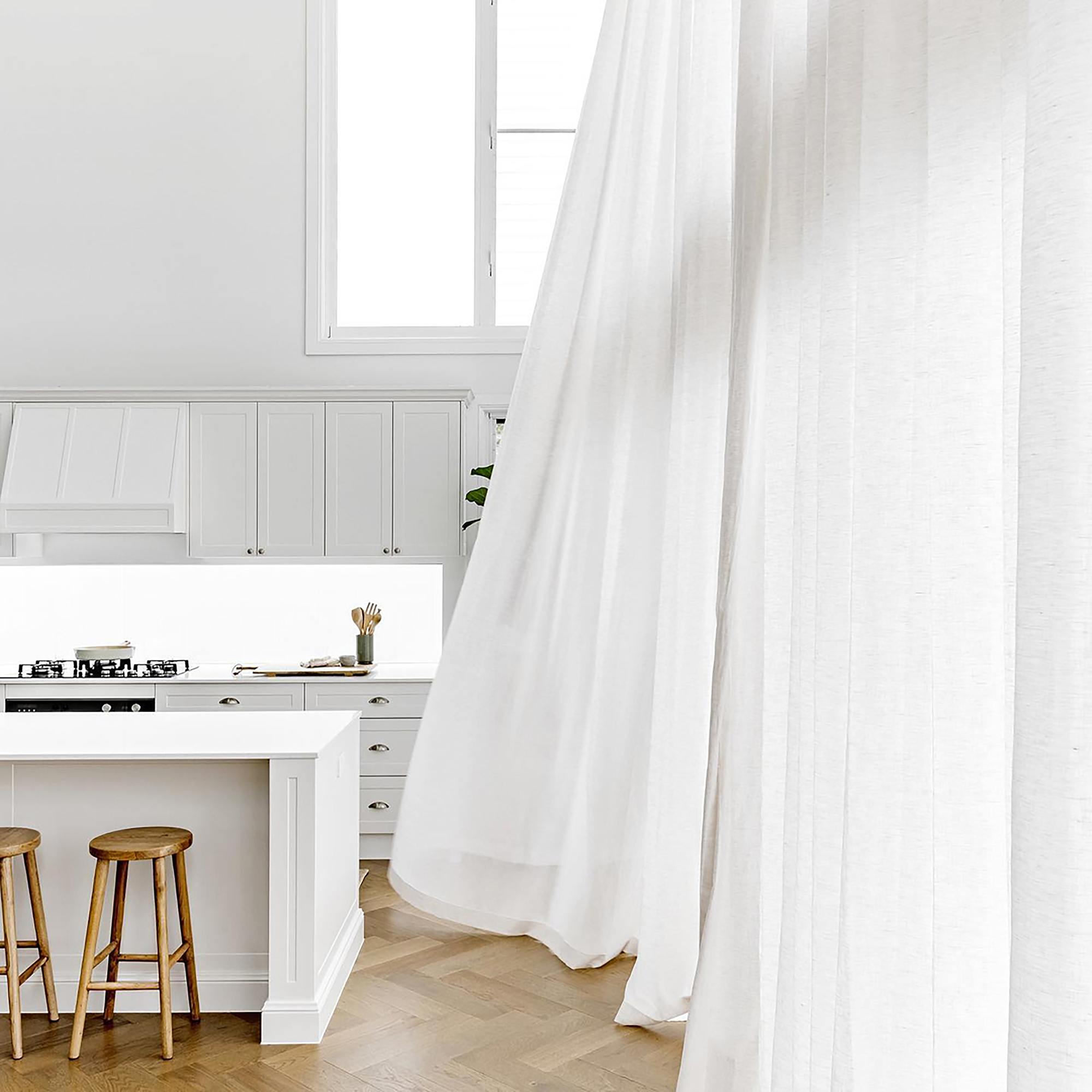 2Pcs Heavy Fabric Cream Grey Pattern Curtains 2.4M – Eyelet Curtain Set for Window & Door, Elegant Home Décor, Bedroom & Living Room Curtains, Curtain Window & Curtain Door