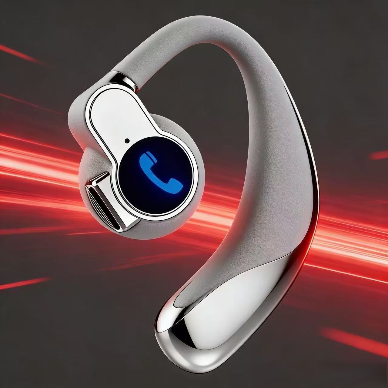 New ArrivalBluetooth 5.4 Earphones Single Ear Earhooks Noise Cancelling Sports Headphones 360° Rotatable Wireless Earbud with Microphone