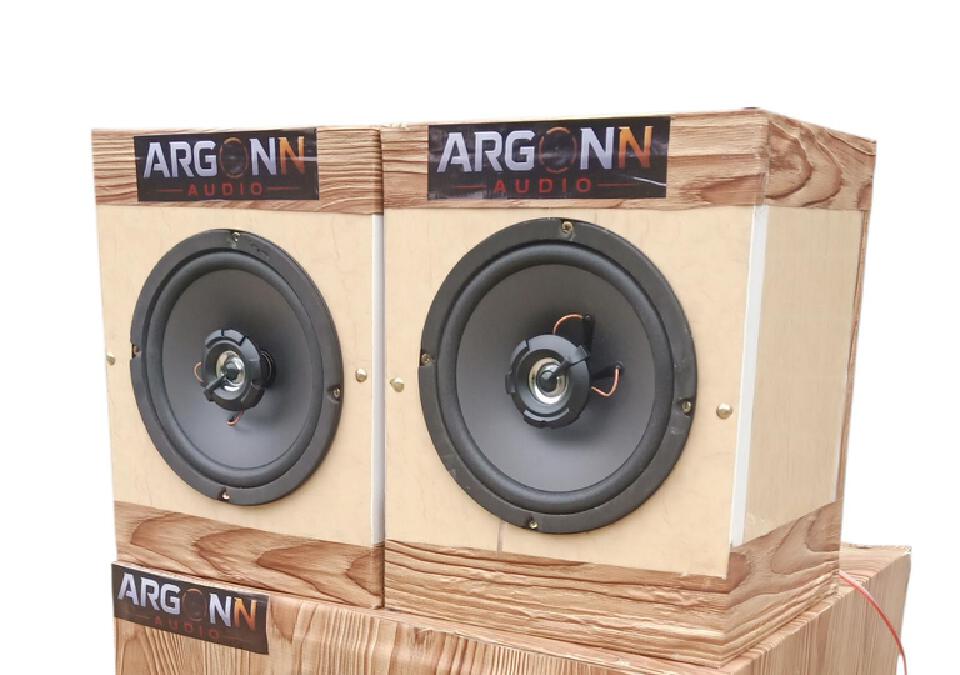 Dual 2.0 Pioneer Stereo Speakers Only, passive woofers Bookshelf speaker system, sleek-design home theater Argonn Audio