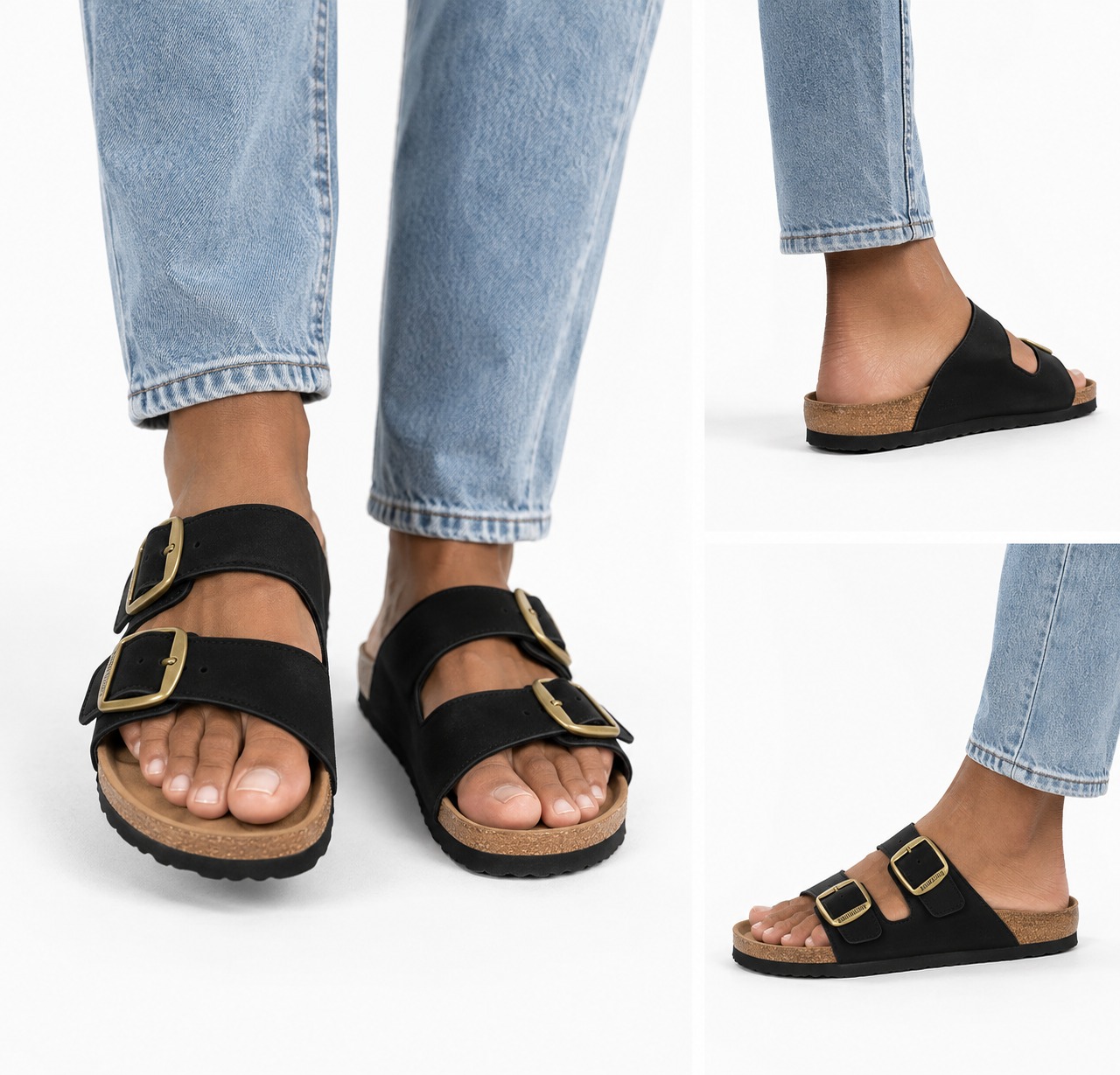 MEN'S OPEN SHOES ⚡ men's sandals⚡ High-quality men's leather double-buckle slip-on outdoor hiking summer sandals All-season wearing
