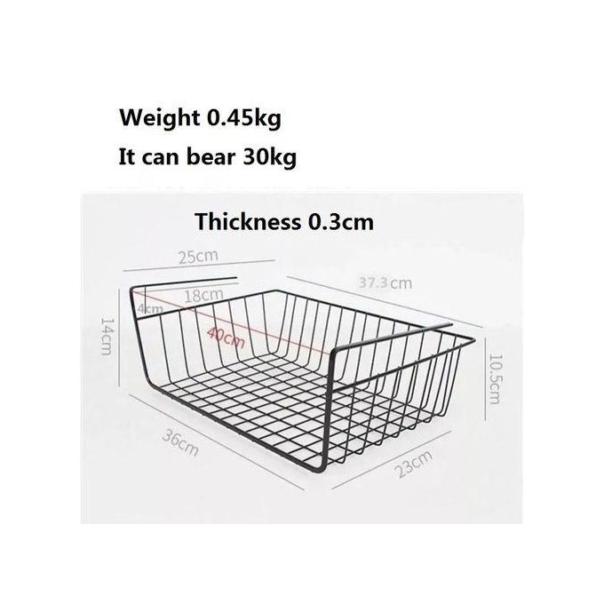 Under Cabinet Closet Kitchen Cupboard Basket Rack Shelf Bearing Partition Hanger For Home Storage Organizer