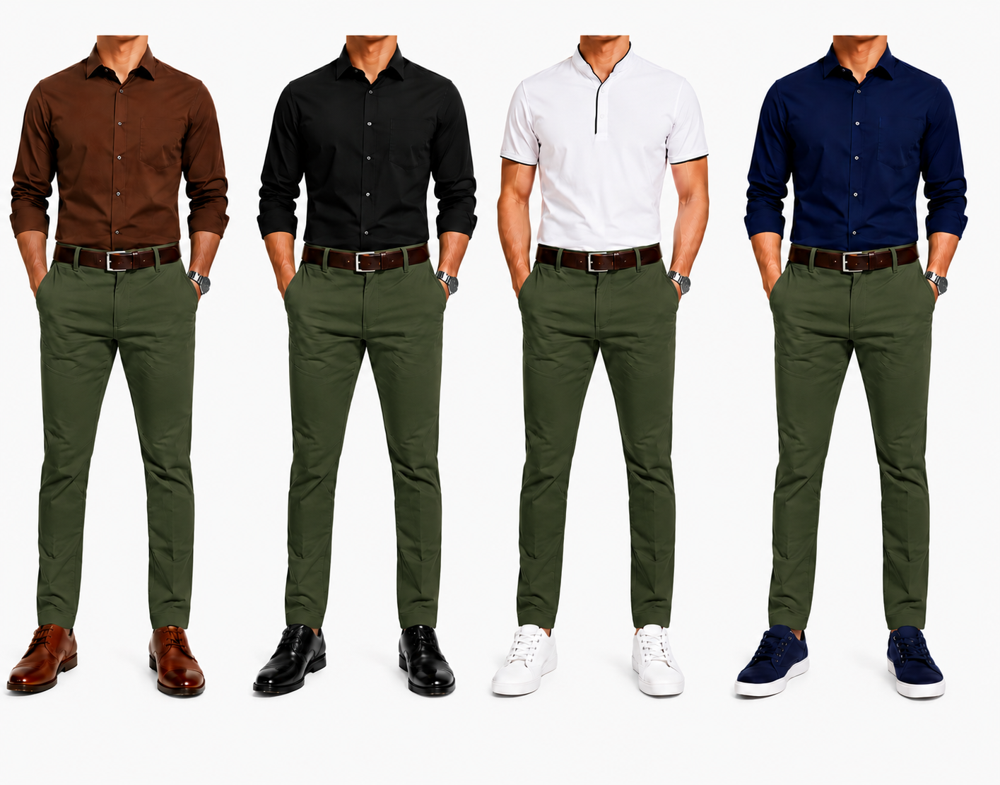 Jungle Green Soft Khaki Men's Trouser Slim Fit Casual- Non-Fading, Slight stretch, Long pants