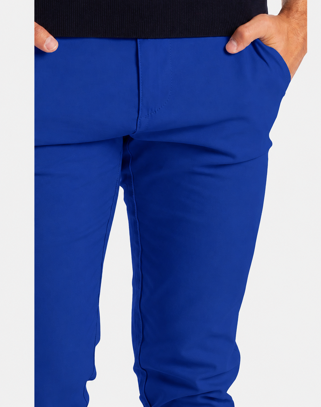 Blue Soft Khaki Men's Trouser Slim Fit Casual- Non-Fading, Slight stretch,Long pants