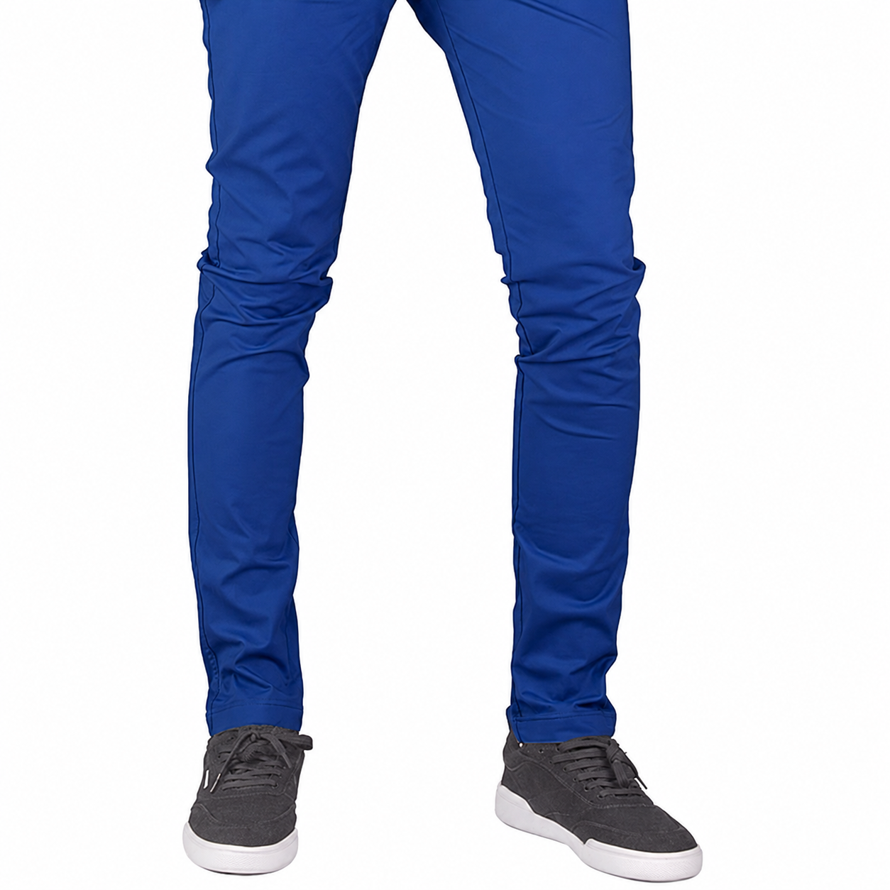 Blue Soft Khaki Men's Trouser Slim Fit Casual- Non-Fading, Slight stretch,Long pants