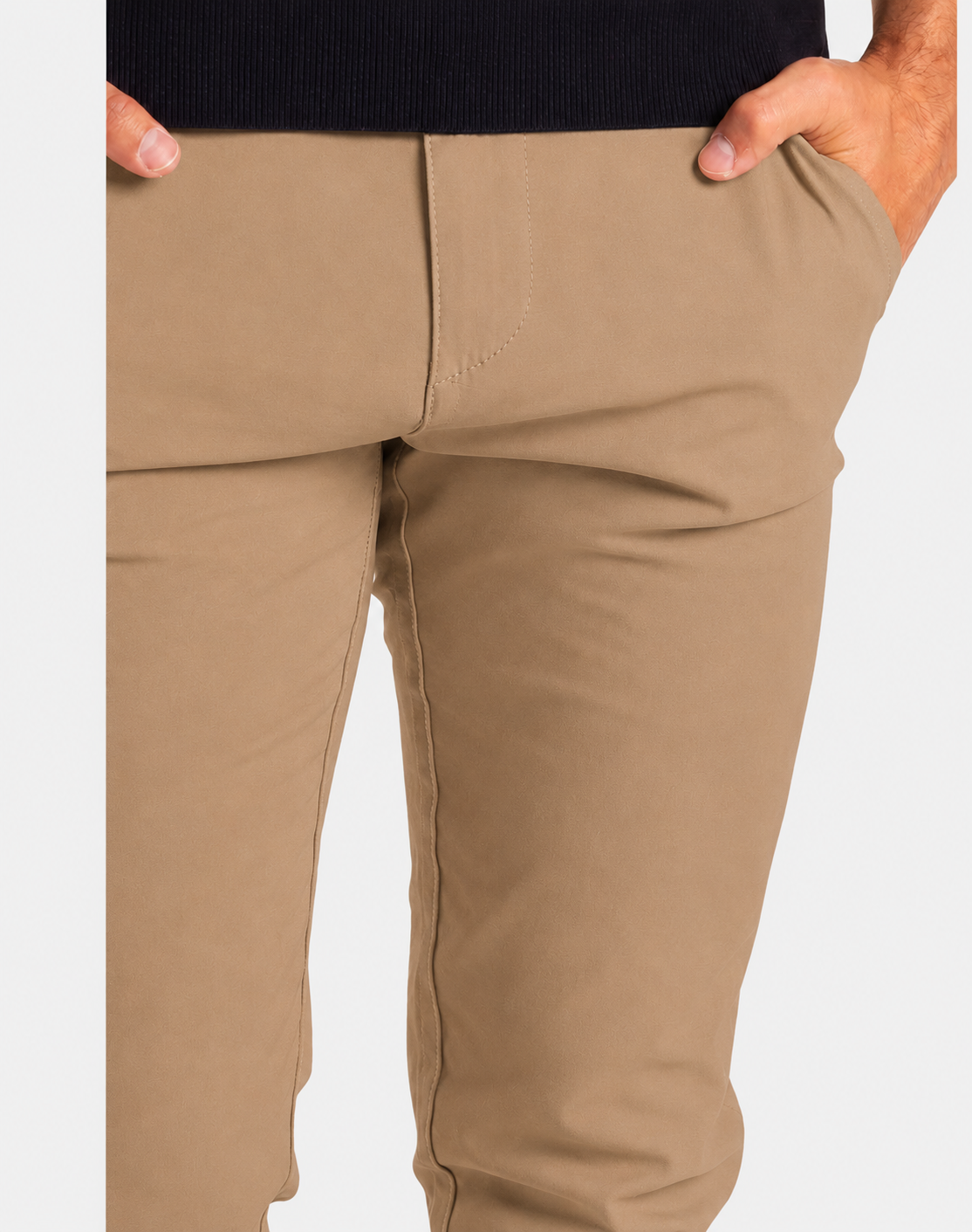 Brown & Light Brown Soft Khaki Men's Trouser Slim Fit Casual- Non-Fading, Slight stretch, Long pants