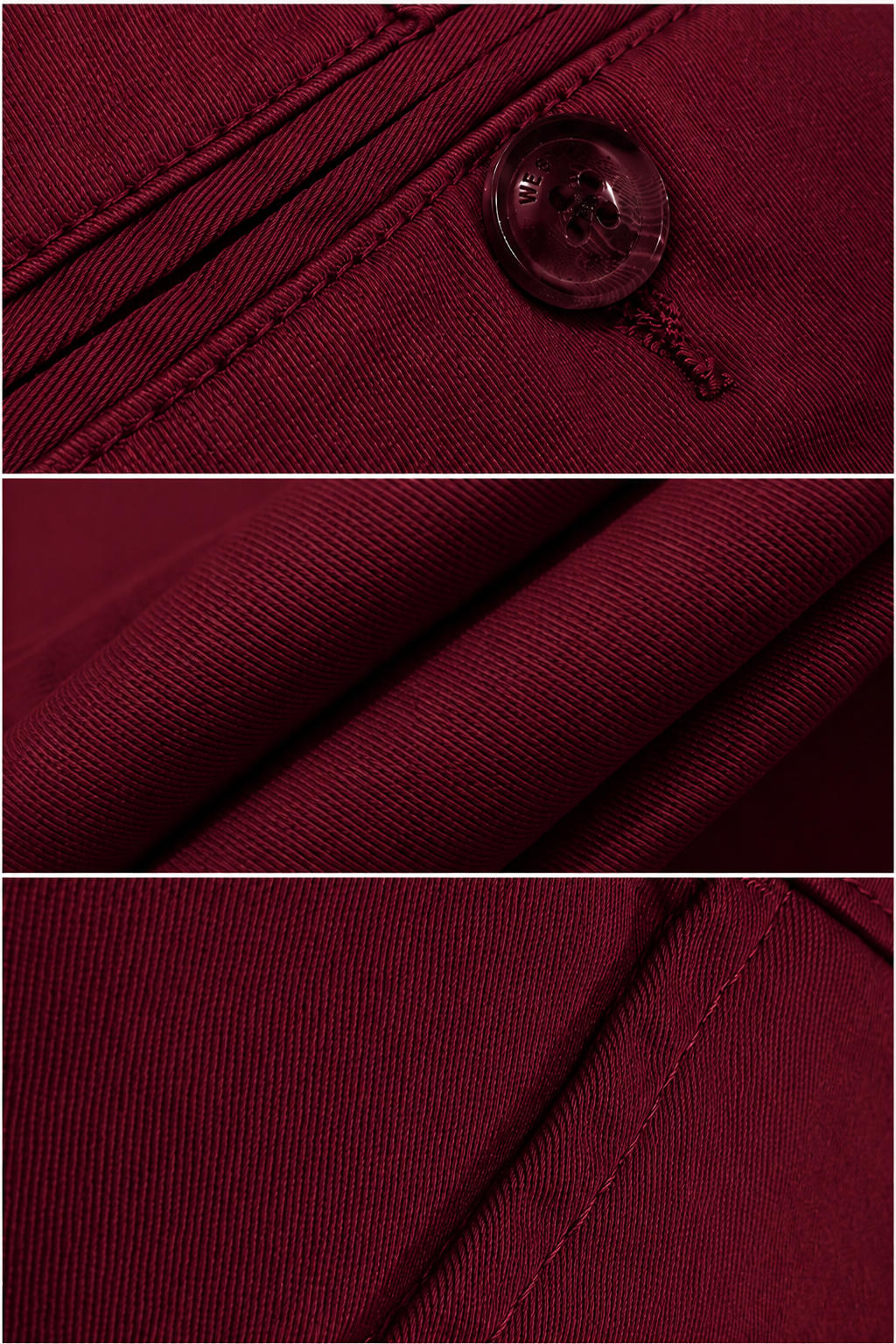 Maroon Soft Khaki Men's Trouser Slim Fit Casual- Non-Fading, Slight stretch, Long pant