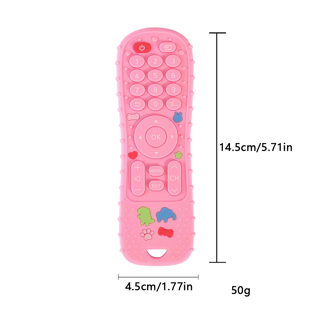 1PC Silicone Baby Toys TV Remote Control Shape Teether Toy BPA Free Silicone Teething Chewing Toy Sensory Baby Accessories