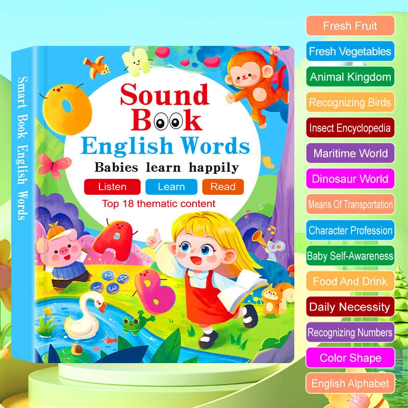Books With Sound Reading Toddler Interactive Books Electronic Educational Games Sensory Learning Toys For Reading Speech Kids
