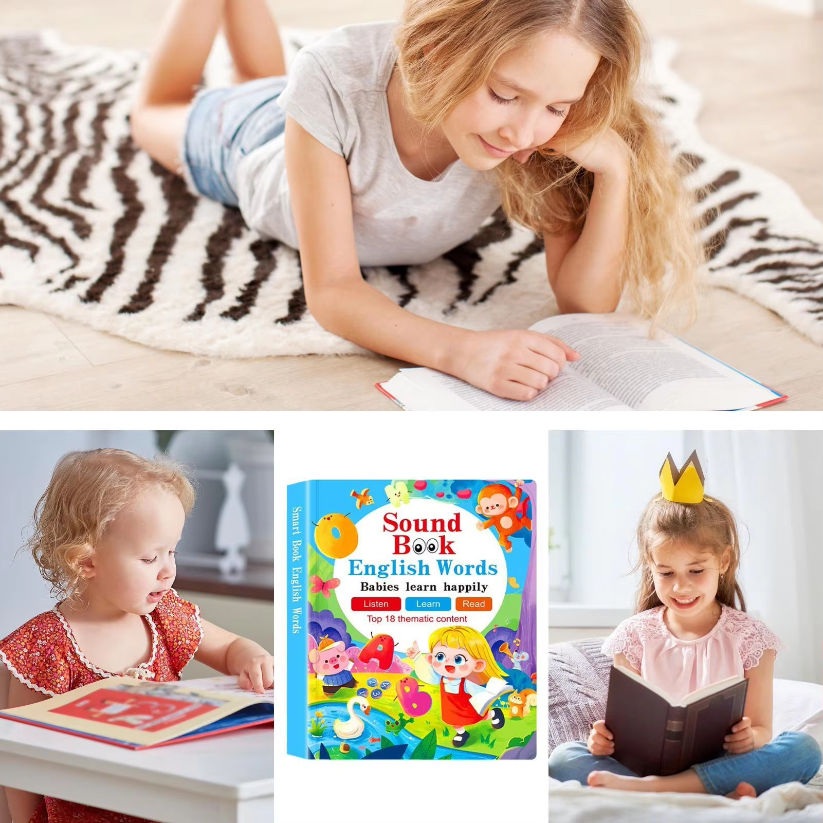 Books With Sound Reading Toddler Interactive Books Electronic Educational Games Sensory Learning Toys For Reading Speech Kids