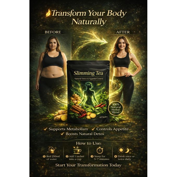 Herbal Slimming Tea with Moringa - 28 days Natura Detox & Flat tummy 30/60 Sachets × 2 grams / 150 grams