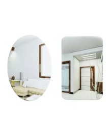 Peel and Stick Unbreakable Full-Length Wall Flexible Mirror 40x150cm peel and stick mirror – Shatterproof Decorative Mirror for Home & Gym Use Half Length Available in Oval Rectangle and Semi Oval