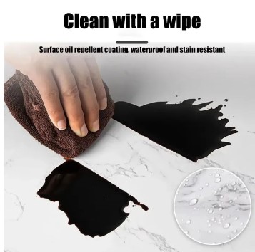 2metres Self-Adhesive Marble Film Oil-Proof Heat-Resistant Kitchen Wall Stickers for Cabinet Home Renovation Decorative Wallpaper 2026 Waterproof Oil-proof Wall Paper, Paper for Countertops Desk Cover