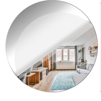 Peel and Stick Unbreakable Full-Length Wall Flexible Mirror 40x150cm peel and stick mirror – Shatterproof Decorative Mirror for Home & Gym Use Half Length (40x60cm) Available in Oval Rectangle