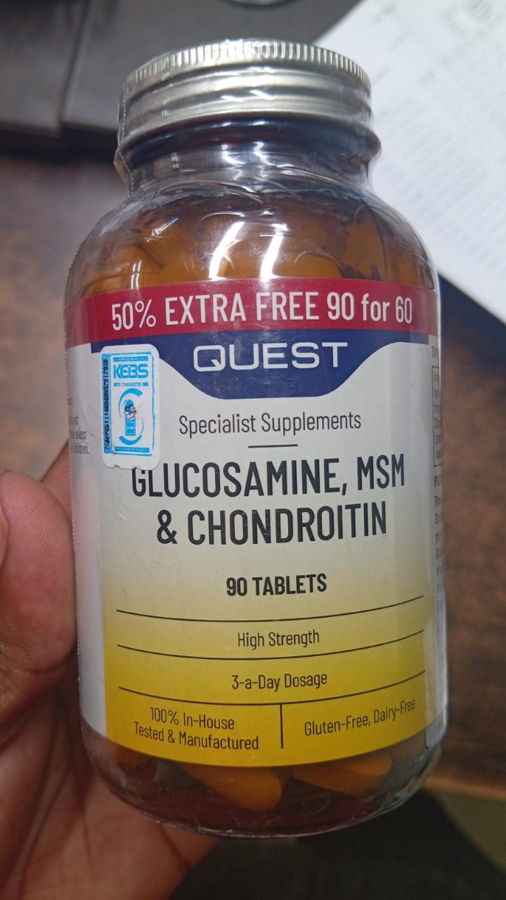 Glucosamine Chondroitin & MSM 90s–  t for Women and Men with Glucosamine Sulfate 1500 mg,   – for Cartilage, Joint Health and Flexibility –90s -Joint arthritis? Joint pain? Hip Joint pain? Back Pain?.
