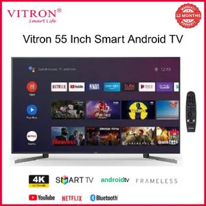 55" Inch Smart TV WHALE OS TV,FRAMELESS,PRIMEVIDEO BLUETOOTH ENABLED, 4K UHD TV. Television Smart DIGITAL TV, Netflix ,YouTube ,WIFI CONNECTIVITY ,APP STORE, INBUILT DECODER, 1.5GB RAM + 8GB ROM, ICAS