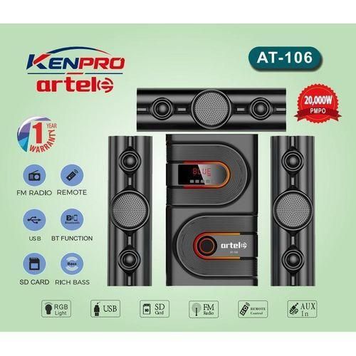 Artel AT-106 20000W 3.1 Subwoofer Multimedia Speaker System Woofer with Bluetooth, FM Radio, USB, SD Card & Remote