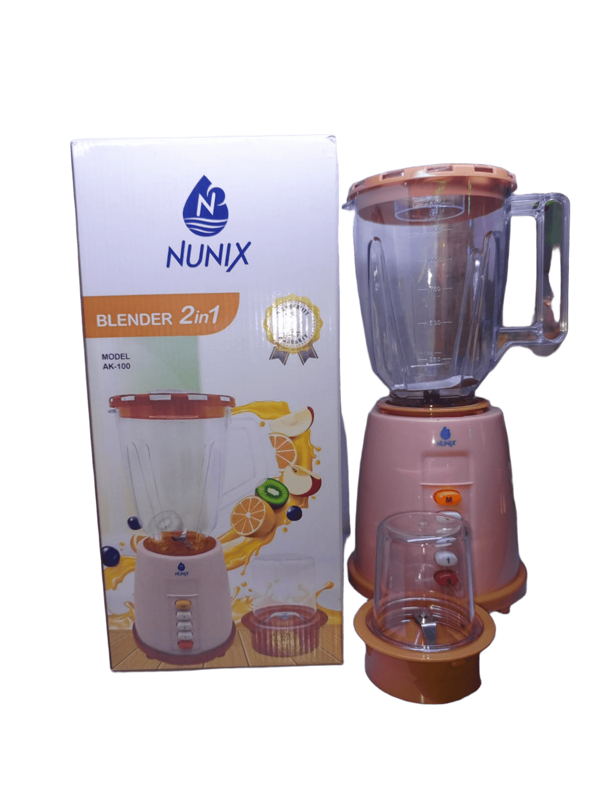 2-in-1 Commercial Heavy Duty Electric Blender and Juicer Multi-functional with Variable Speed for Smoothies Household Use/ 2-in-1 Blender & Grinder (Model AK-100) 1.5L, 350W