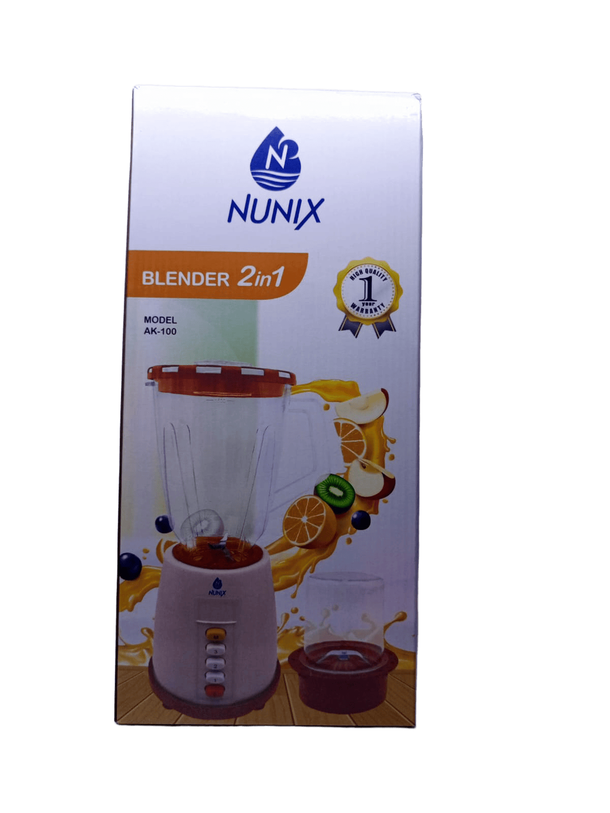 2-in-1 Commercial Heavy Duty Electric Blender and Juicer Multi-functional with Variable Speed for Smoothies Household Use/ 2-in-1 Blender & Grinder (Model AK-100) 1.5L, 350W