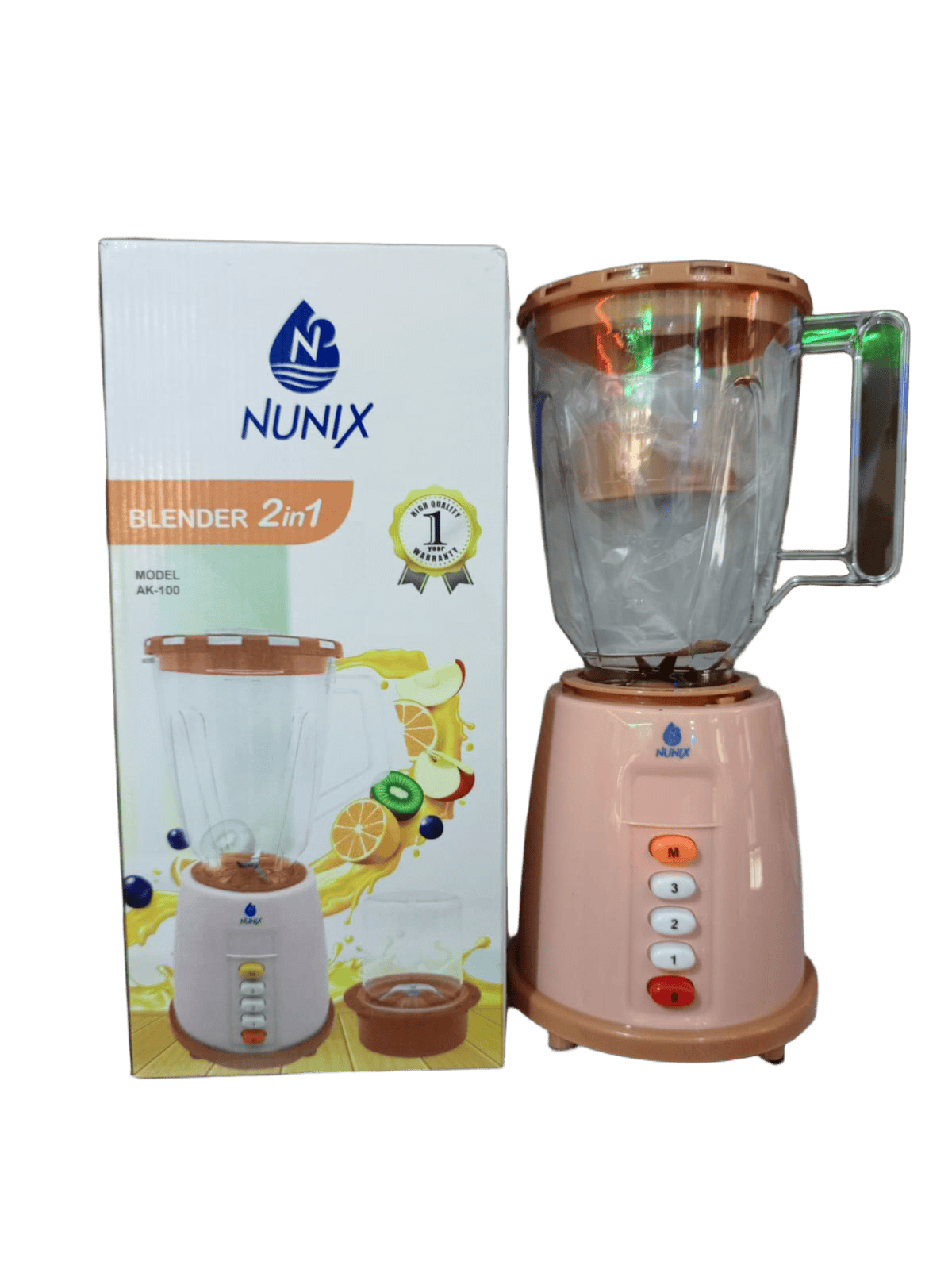 2-in-1 Commercial Heavy Duty Electric Blender and Juicer Multi-functional with Variable Speed for Smoothies Household Use/ 2-in-1 Blender & Grinder (Model AK-100) 1.5L, 350W
