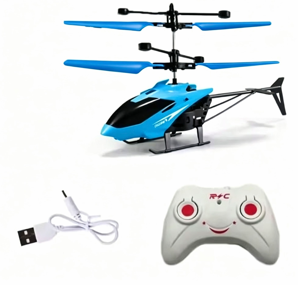 Rechargeable remote control toy airplane remote control helicopter Induction toy helicopter children's toy wing color random Local fast delivery