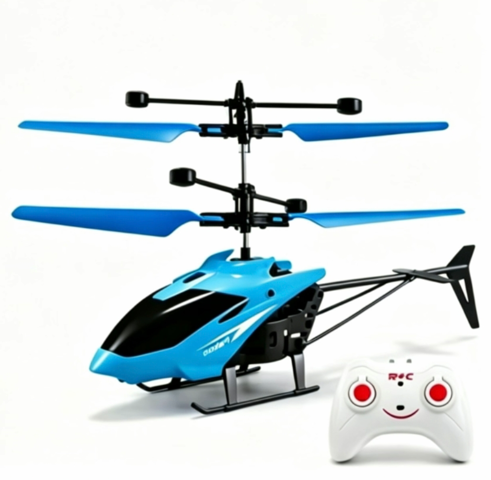 Rechargeable remote control toy airplane remote control helicopter Induction toy helicopter children's toy wing color random Local fast delivery