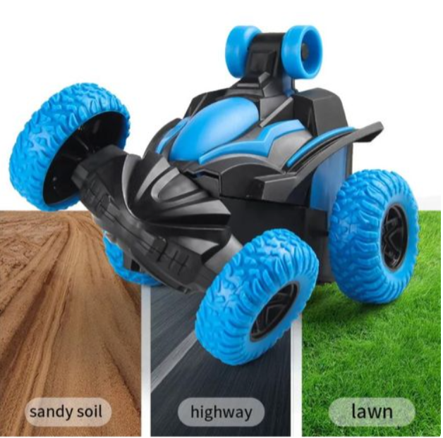 Children Remote Controlled Car Toys Boys' Wireless Remote-controlled Car Electric Tipping Bucket Rotating Stunt Off-road Vehicle Local fast delivery