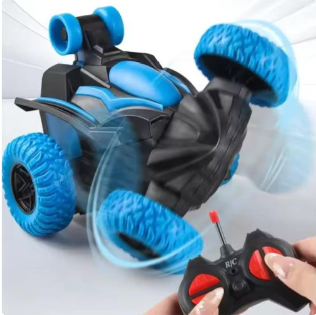 Children Remote Controlled Car Toys Boys' Wireless Remote-controlled Car Electric Tipping Bucket Rotating Stunt Off-road Vehicle Local fast delivery