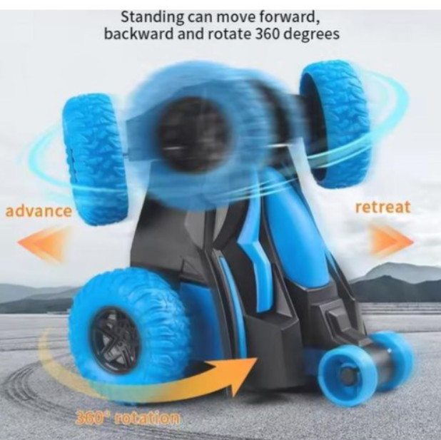 Children Remote Controlled Car Toys Boys' Wireless Remote-controlled Car Electric Tipping Bucket Rotating Stunt Off-road Vehicle Local fast delivery