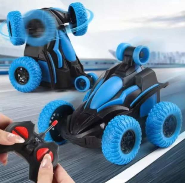 Children Remote Controlled Car Toys Boys' Wireless Remote-controlled Car Electric Tipping Bucket Rotating Stunt Off-road Vehicle Local fast delivery