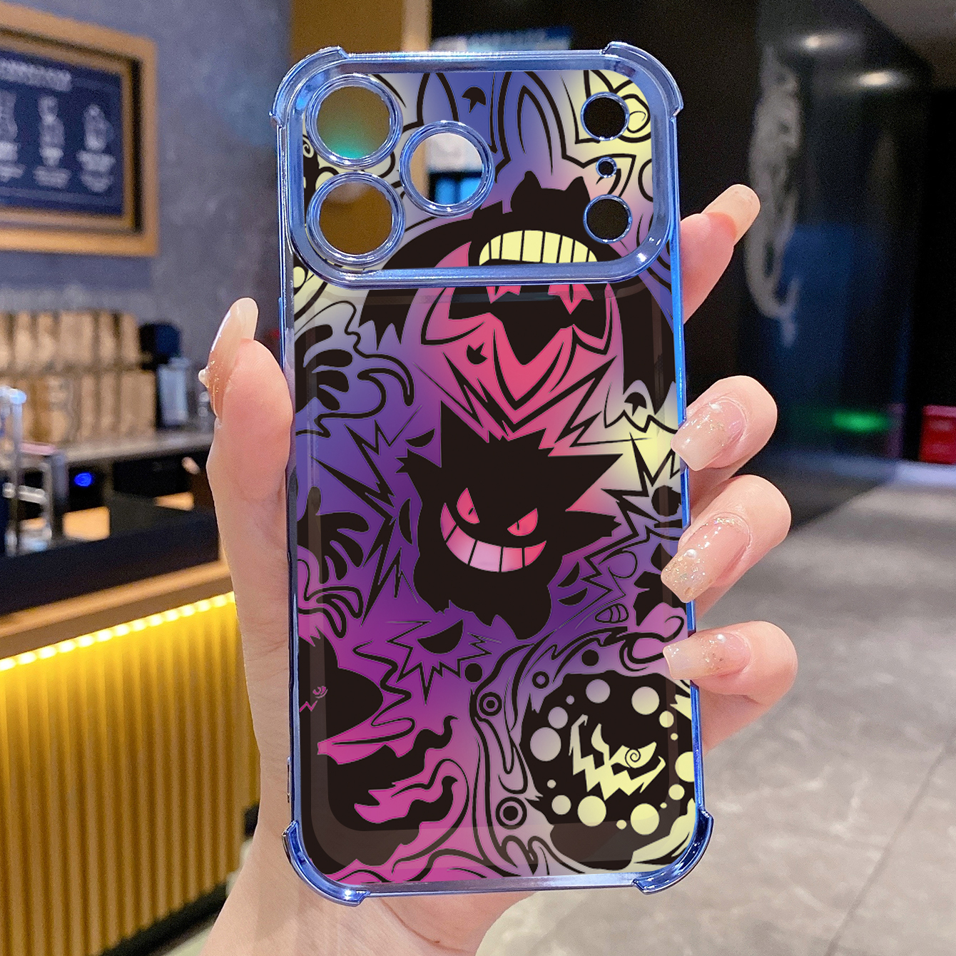 for iPhone 17 Pro Max 16 15 14 Plus Plating Phone Case Shockproof Cover Cute Monster