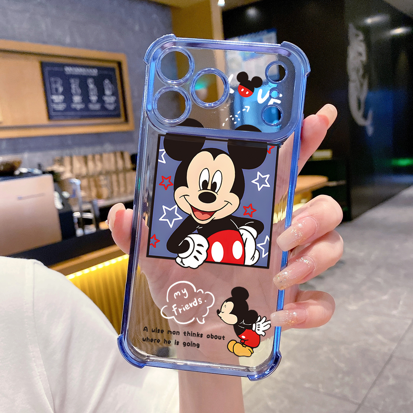 for iPhone 17 Pro Max 16 15 14 Plus Plating Phone Case Shockproof Cover Mickey Minne Cute