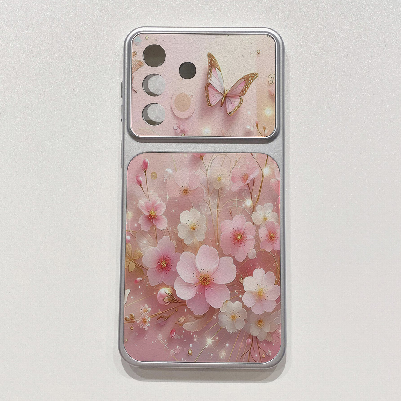 for iPhone 18 17 Pro Max 16 15 14 Plus Phone Case PU Leather Shockproof Cover Retro Flowers