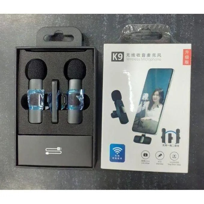 K9 Dual Wireless Microphone, High-Quality Audio For Vlogs & Interviews