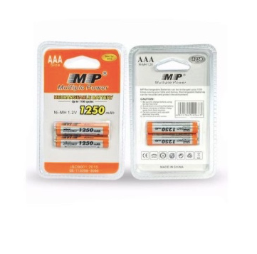 Multiple Power AAA 1.2V 1250mAh Rechargeable Battery, Re-charged For Up To 1000 Times