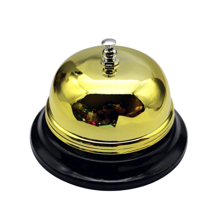 Large Call Bell 3.9 Inch Diameter Clear Loud Sound for Restaurant Hotel School Store, Durable Easy Clean