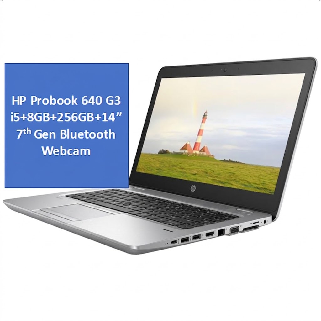 CERTIFIED BY KILIMALL | HP Probook 640 G3 Core i5 7th Gen 8GB RAM 256GB SSD | 14" Full HD Display | Windows 11 | 90% Battery Health | 4+ Hours Youtube | Refurbished Work Laptop | 9 Months Warranty