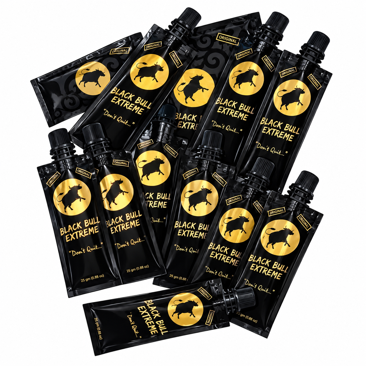10 sachets of (BLACK) Bull Extreme – Male Enhancement Honey.